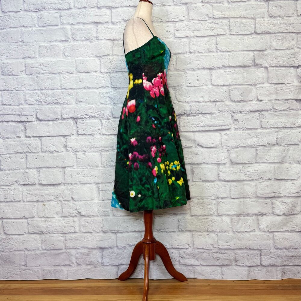 Tracy Reese Linen Photographic Floral Print Sundress - Picture 3 of 6